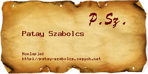 Patay Szabolcs névjegykártya